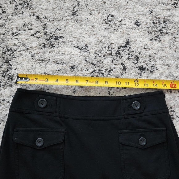 ANN TAYLOR Button Pencil Skirt Womens Size 6 Black - Picture 4 of 6